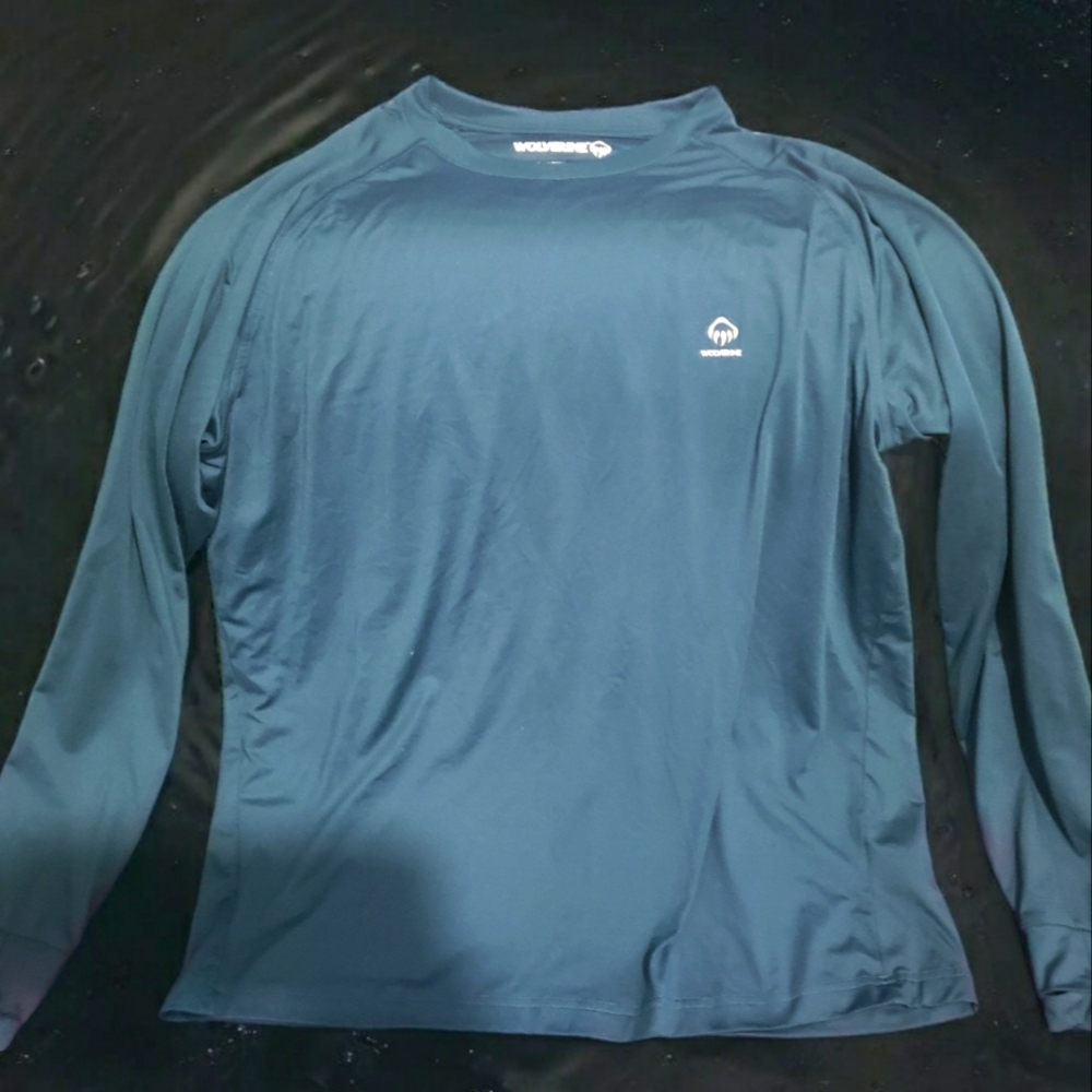 Men's Wolverine Large Long Sleeve Blue Shirt